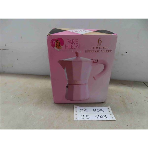 New Paris Hilton Espresso Maker 