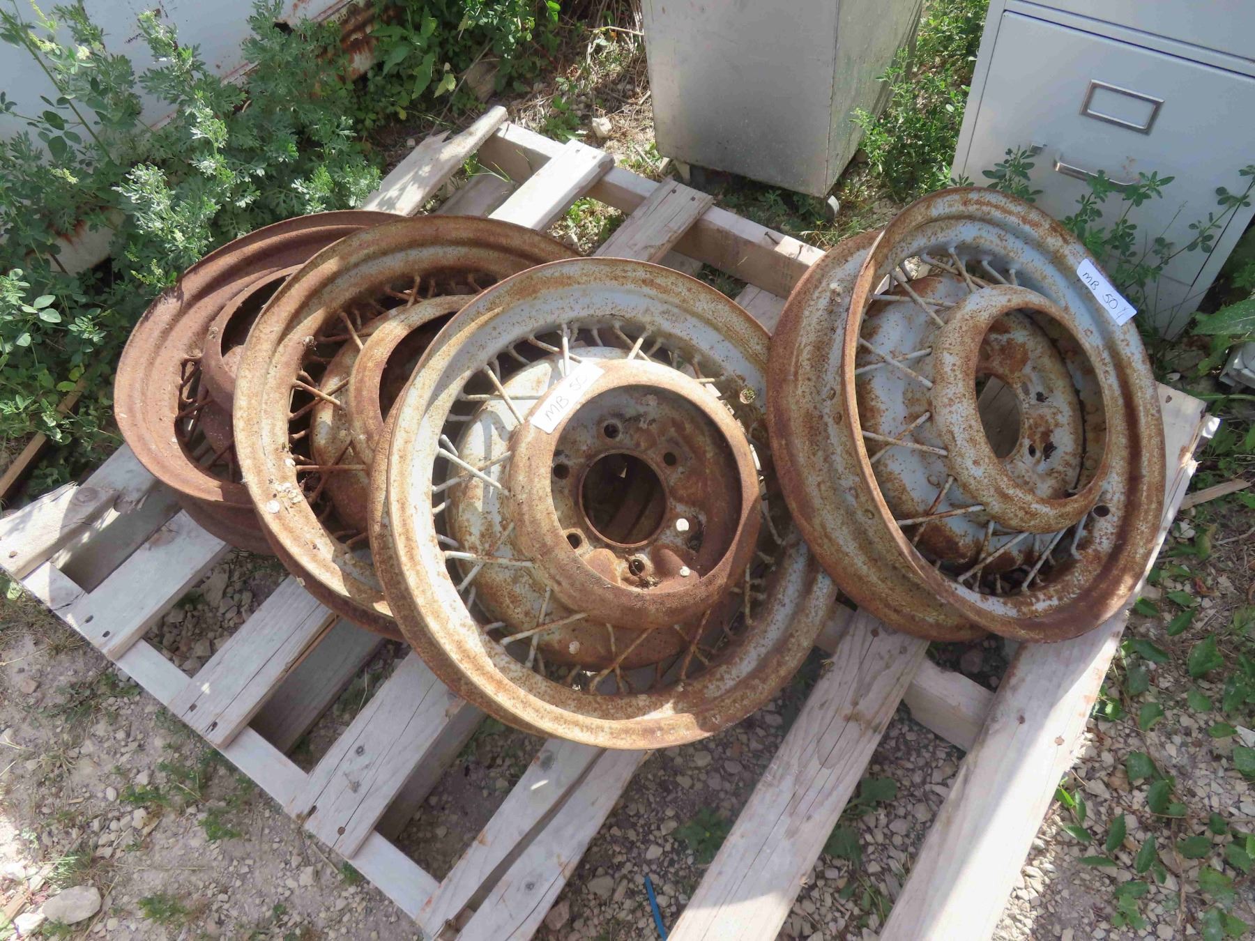 4 Antique Steel Rims 1930s Auto