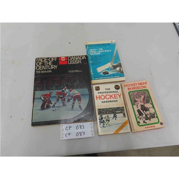 4 Hockey Books 1970s :  Canada X , USSR , Pro 