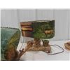Image 2 : 3 Cactus Base Lamps with 1970s Wildlife Shades 