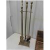Image 2 : Wood Butter Box , Wall Organizer/Shelf, Brass Fireplace