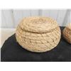 Image 2 : 3 First Nations Sweet Grass Nesting Baskets. Largest 