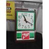 Image 1 : Vintage 7UP Advertising Wall Clock 18'' x 11'' Excellent