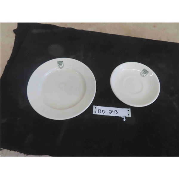 Vintage Canadian Pacific Railway CPR Plate and Saucer 