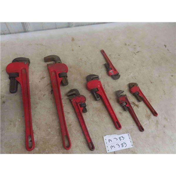 7 Pipe Wrenches , Up to 18'' 