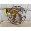 Image 1 : Metal 'We Don’t Dial 911' 24'' Diameter, Fireplace