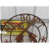 Image 2 : Metal 'We Don’t Dial 911' 24'' Diameter, Fireplace