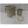 Image 1 : Medalta 5 Gal Crock & 1 Gal Crock with Lid. 