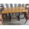 Image 2 : Double Pedestal Café Table with 4 Chairs 30'' x 48'' x 27'' 