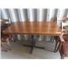 Image 2 : Single Pedestal Café Table with 4 Chairs 30'' x 48'' x 27'' 
