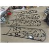 Image 1 : 4 Wrought Iron Yard Décor Panels 22'' x 82'' 