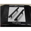 Image 2 : New: 30 Matt Black Cabinet Hardware, 9pcs 