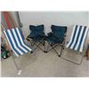 Image 1 : 2 Fold Up Lawn Chairs, 2 Camping Chairs