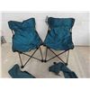 Image 2 : 2 Fold Up Lawn Chairs, 2 Camping Chairs