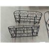 Image 2 : 2 Trellis , 2 Wrought Iron Style Flower Basket Holders 