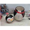 Image 2 : Musical Holiday Fountain , Penguin Cookie Jar, Snow Man