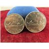 Image 2 : 2 Canadian 1970s Dollr Coins , USA Coins, 