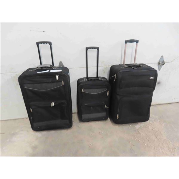 3pcs Soft Sided Rolling Luggage 