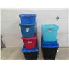 Image 2 : 6 Totes, 4 Lids, Various Sizes.