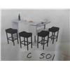Image 1 : DYHOME Black Modern Bar Stools Set of 2, Boucle Counter 