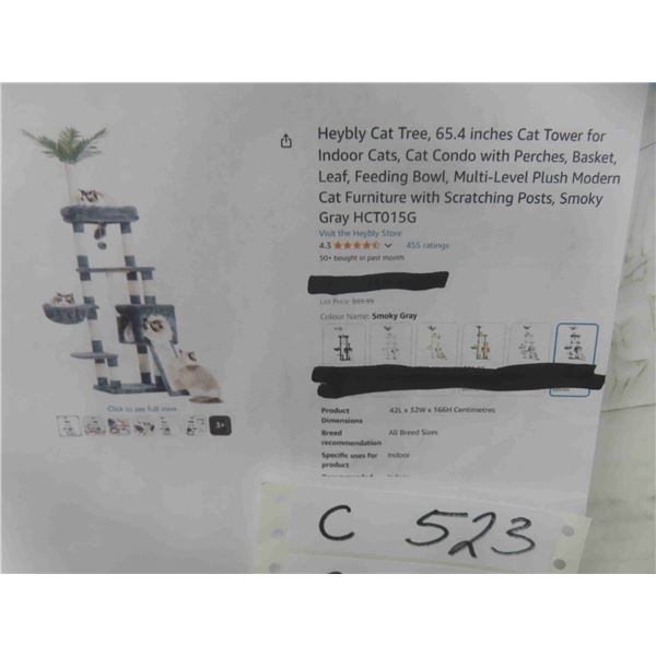 Heybly Cat Tree, 65.4 inches Cat Tower for Indoor Cats, Cat 
