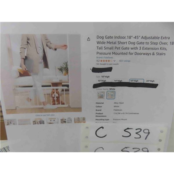Dog Gate Indoor,18"-45" Adjustable Extra Wide 