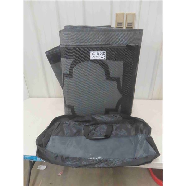 Black and Grey 9' x 12' camping mat - New or Store Return  