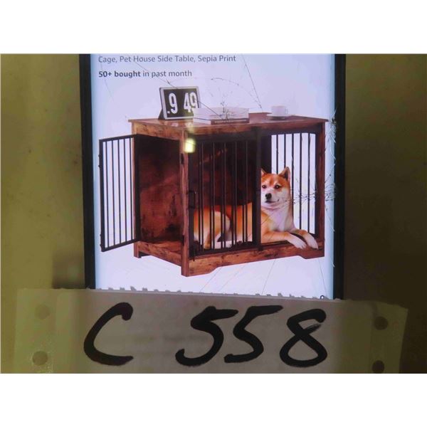 Lyncohome Wood Dog Crate 32'' x 21'' x 30'' with Double Door