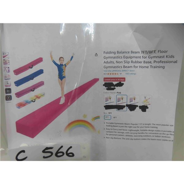 Folding Balance Beam /8FT, Floor Gymnastics Equipment for 