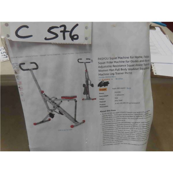 PASYOU Squat Machine for Home, Foldable Squat Rider 