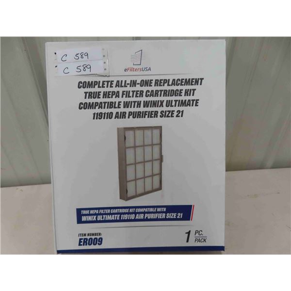2 Pack Replacement True HEPA Filter Cartridge Sets Compatible 