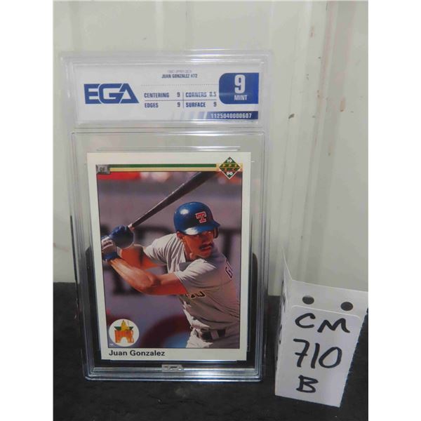 Graded Juan Gonzalez Rookie Card 