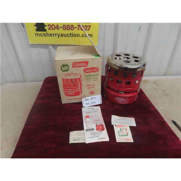 Vintage Coleman Catalytic Heater 'Quick-Lite' Model 518B 