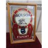 Image 1 : Vintage Molson Export Beer Bar Mirror in Frame 19 1/2'' x 