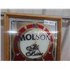 Image 2 : Vintage Molson Export Beer Bar Mirror in Frame 19 1/2'' x 