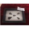 Image 1 : 5 Vintage Stone Arrowheads in Shadow Box Display