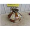 Image 1 : Stained Glass Swag Light with Outlet Wired Plug.