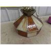 Image 4 : Stained Glass Swag Light with Outlet Wired Plug.