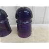 Image 3 : 2 Purple Telephone Insulators 