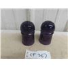 Image 1 : 2 Purple Telephone Insulators 