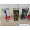 Image 3 : 6 Snowmobile 2 Cycle Oil Cans with Product : OMC