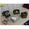 Image 1 : Vintage Rotary Desk Phone, Office Phone, Wood 