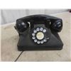 Image 2 : Vintage Rotary Desk Phone, Office Phone, Wood 