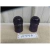 Image 1 : 2 Purple Telephone Insulators 