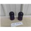 Image 1 : 2 Glass Purple Telephone Insulators 
