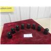 Image 1 : 8 Glass Black Telephone Insulators