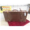 Image 1 : Old Leather Suitcase with Lots of Straps, Cool Look. 