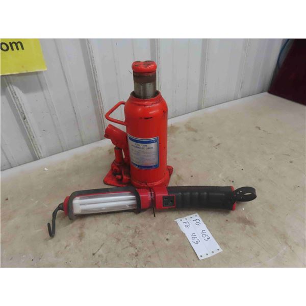 17 1/2 Ton Hydraulic Jack, Snap On Trouble Light 