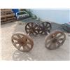 Image 2 : 2 Sets of Steel Wheels with Axles 