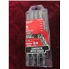 Image 2 : New Milwaukee 5pce 4 Cutter Solid Carbide Drill Bits 